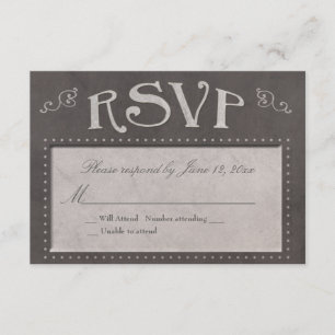 Cartão RSVP de tema do quadro