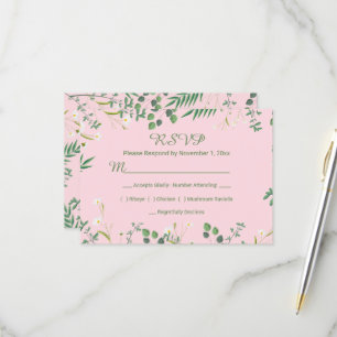 Cartão RSVP Delicar Borda Floral