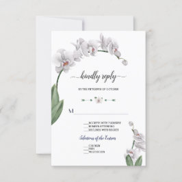 Cartão RSVP Delicar Casamento de Sangue de Orquídeas de Água
