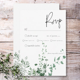 Cartão RSVP Delicar Janto de Folhagem das Florestas Tropicais 