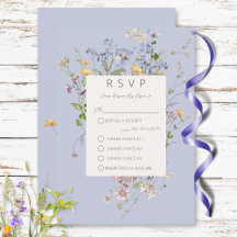 Delicate Boho Wildflower Periwinkle Three Jantar
