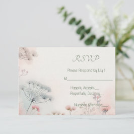 Cartão RSVP Delicate Queen Anne's Lace