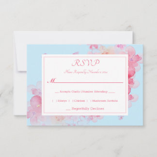 Cartão RSVP Delicate Watercolor Floral