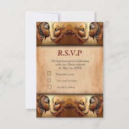 Cartão RSVP Design moderno egípcio, islâmico, árabe e africano