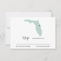 Destino de Casamento Mapa da Flórida Coração Remov