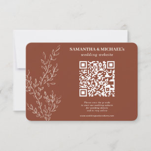 Cartão RSVP Detalhe do Site de Casamento de Terracotta Ivy Flo