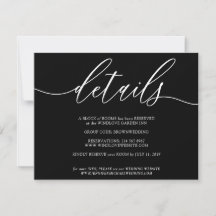 Detalhes da Celebração de Casamento Moderno Preto