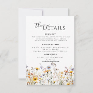 Cartão RSVP Detalhes da Primavera de Flores Silvestres - Cartã