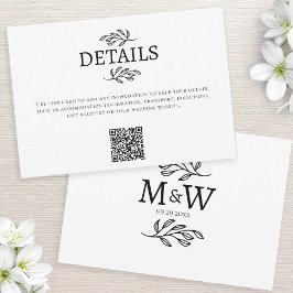 Cartão RSVP Detalhes das Iniciais do Monograma do Casal Casado