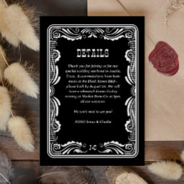 Cartão RSVP Detalhes do Casamento Country Western Cowboy Vinta