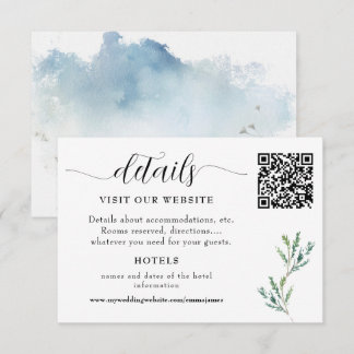 Cartão RSVP Detalhes do Casamento da Misty Morning Meadow