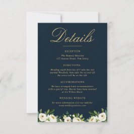 Cartão RSVP detalhes do casamento do branco da marfim de aquar