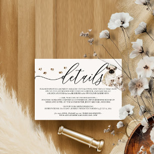 Cartão RSVP Detalhes do casamento do cachorrinho Pug