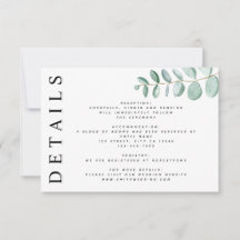 Detalhes do Casamento Minimalista Eucalyptus Green