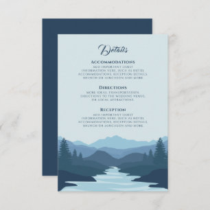 Cartão RSVP Detalhes do Casamento Rustic Misty Mountain