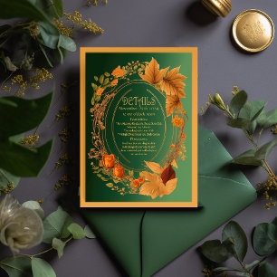 Cartão RSVP Detalhes do gabinete Druid Hill Encantado Elegante