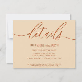 Cartão RSVP Detalhes do plano de casamento