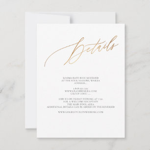 Cartão RSVP Detalhes Elegantes da ArtsApp Caligrafia Luxuosa D