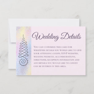 Cartão RSVP Detalhes Pastel do casamento da geometria sagrado