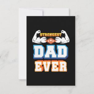 Cartão RSVP dia de os pais   Pai Mais Forte Do Nunca