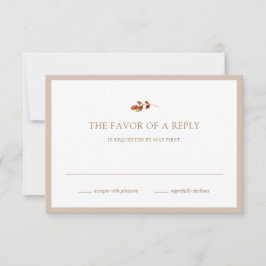 Cartão RSVP Diminuir o tom minimalista