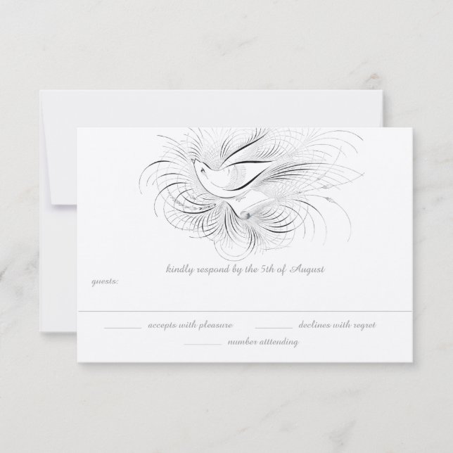 CARTÃO RSVP DINHEIRO VELHO, AVES AMIGOS, (Frente)