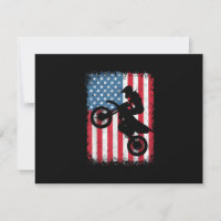 Dirt Bike American Flag Motocross Biker Men