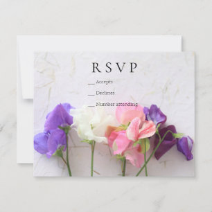Cartão Rsvp doce de ervilhas frescas