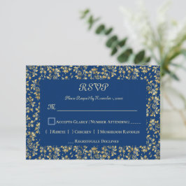 Cartão RSVP Dourada medieval
