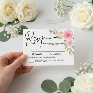 Cartão RSVP Dourado Casamento Elegante