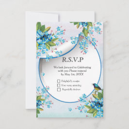Cartão RSVP Dourado, Prata - Brass Moderno