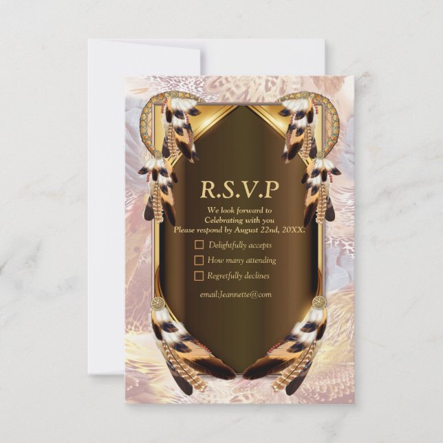 Cartão RSVP Dream Catcher (Frente)