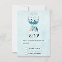 Dreamcatcher Azul com Flores e Penas