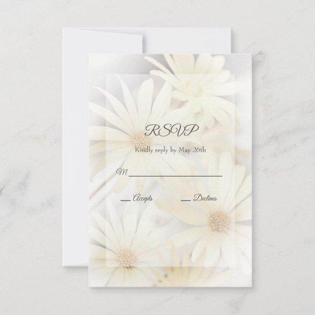 Cartão RSVP Dreamy Daisies 2 (Frente)