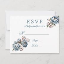 Dusty Blue Peony and Cotton Wedding