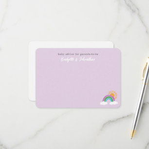 Cartão RSVP Dusty Roxo Bonito Arco-Íris Sunshine Advertência p