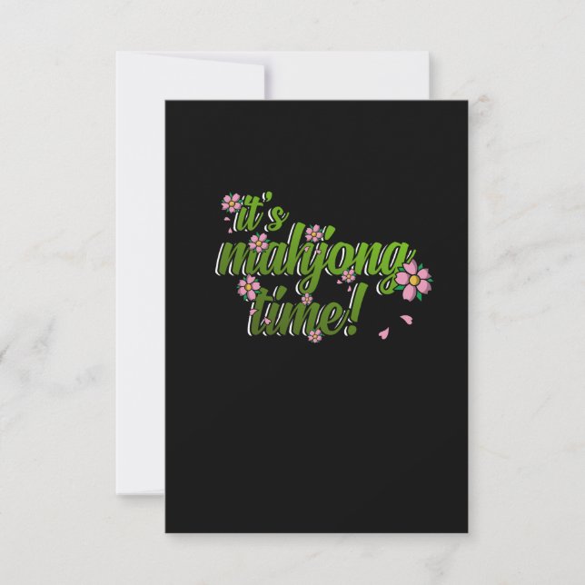 Cartão RSVP É o jogo do tempo Mahjong Jogos do Mahjong Player (Frente)