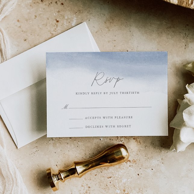 Cartão RSVP Ebb Tide Wedding Mail-in (Criador carregado)