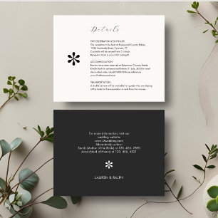 Cartão RSVP Ebony & Ivory   Detalhes de Casamento do Código QR
