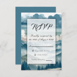 Cartão RSVP Ecos Através dos Pinheiros Mistos
