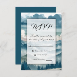 Cartão RSVP Ecos Através dos Pinheiros Mistos