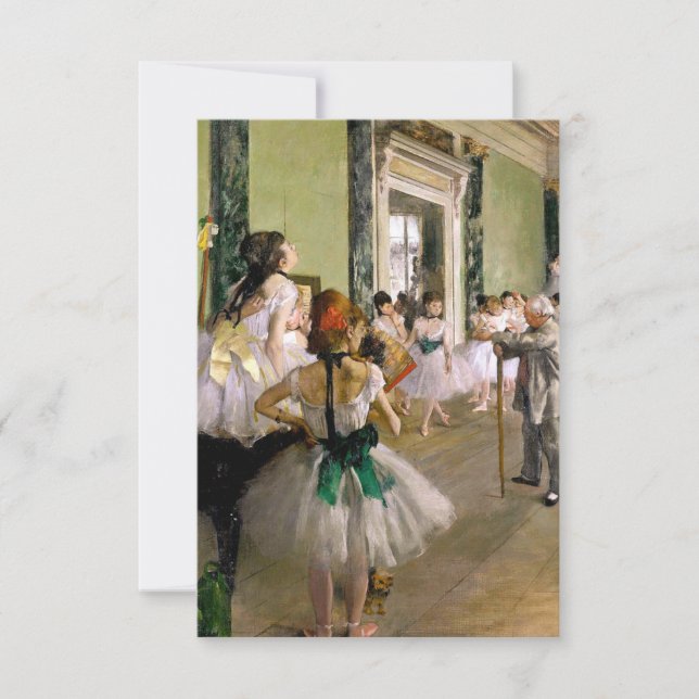 Cartão RSVP Edgar Degas Classe de Dança (Frente)