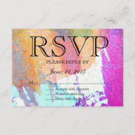 Cartão RSVP Edgy Watercolor