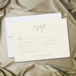 Cartão RSVP Elegant Ivory Cream Minimalist Wedding<br><div class="desc">Celebrate your love with this minimalist ivory cream wedding response card with dinner choices design. Featuring a clean,  elegant look,  it's perfect for a refined autumn ceremony. This earthy,  modern look offers a warm and sophisticated feel for your fall hued wedding. Created by Simply Farmhouse Press.</div>