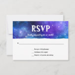 Cartão RSVP Elegante Bar Mitzvah, Galáxia Roxa Azul, Moderna e<br><div class="desc">Cartões de bar mitzvah rsvp, roxo e azul, que podem ser facilmente personalizados para sua celebração! A design do universo neon moderno de 2 cores criada por Raphaela Wilson pode ajustado em qualquer plano b'não / b'nai mitzvah também. Ao personalizar ainda mais esses cartões rsvp de bar de galáxia legal...</div>