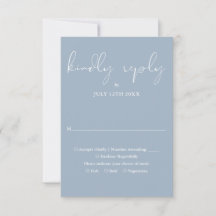 Elegante Caligrafia Casamento Dusty Blue