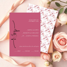 Elegante Caligrafia Rosa Exótica