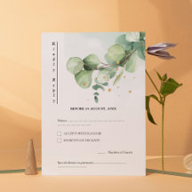 Elegante Chic Green Eucalyptus com sotaques Dourad