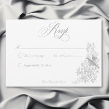 Elegante Cinza Casamento de Chinoiserie com Nature