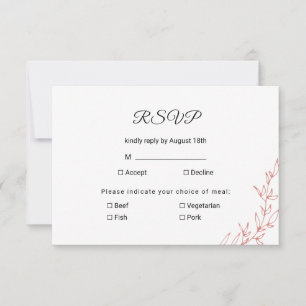 Cartão RSVP Elegante e Simples